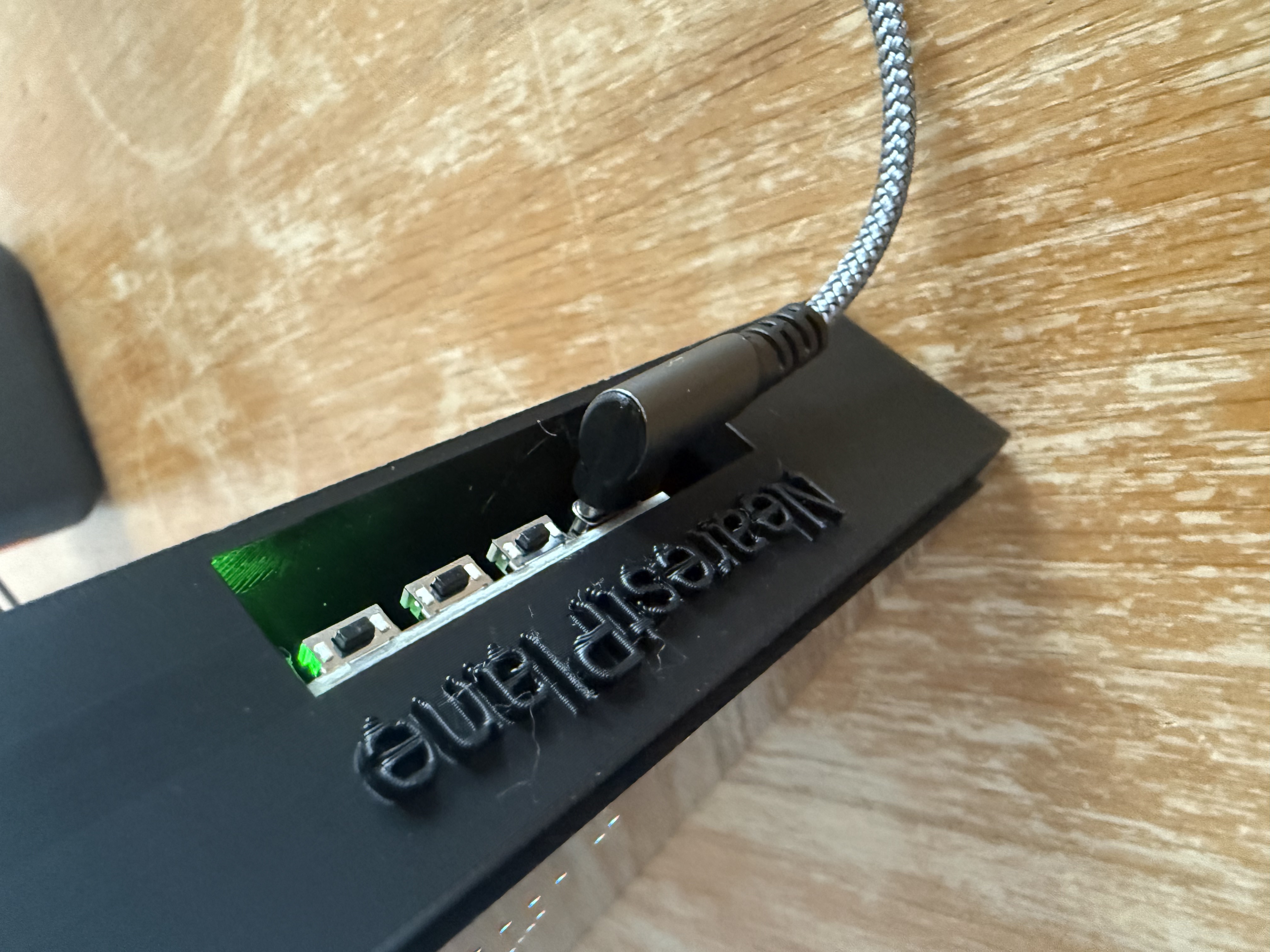 Plugging in the USB-C cable